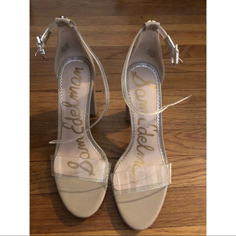 Clear and Nude Sam Edelman Yaro Heel